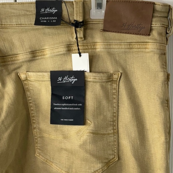 34 Heritage - Charisma Relaxed Straight Pants In Khaki Twill Size 46x34 - Picture 10 of 16